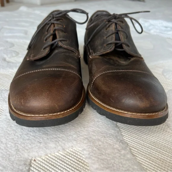 Rockport Trutech Brown Leather Cap Toe Oxford Casual Lace Shoes Mens Size 10.5 M - Picture 10 of 16
